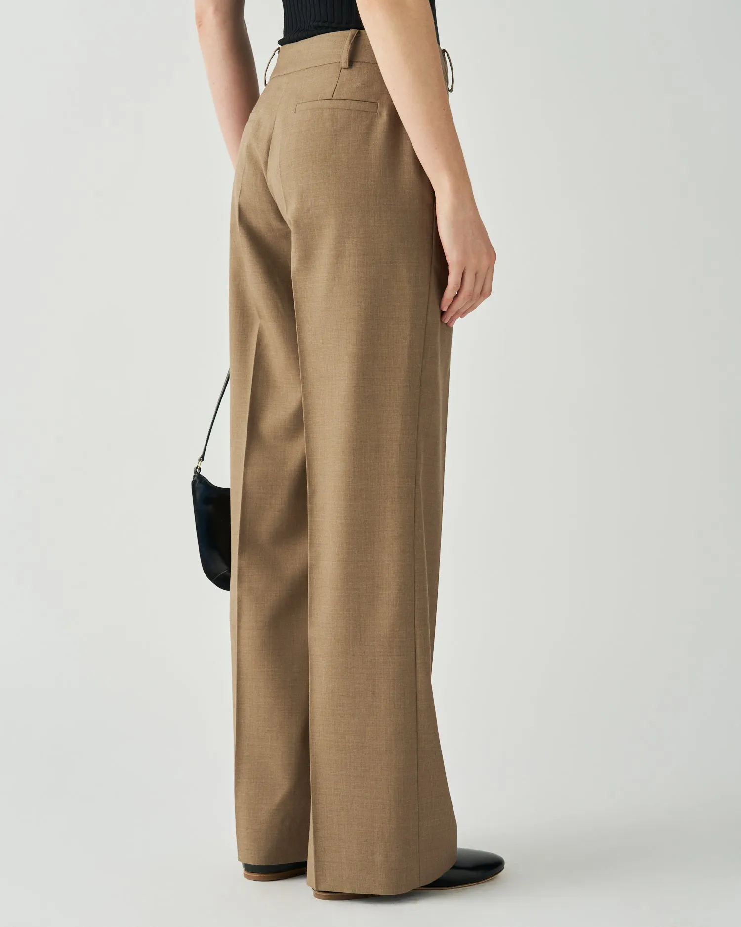 Cathy Trousers Wool Suiting Walnut sold by Rejina Pyo product image thumbnail 4