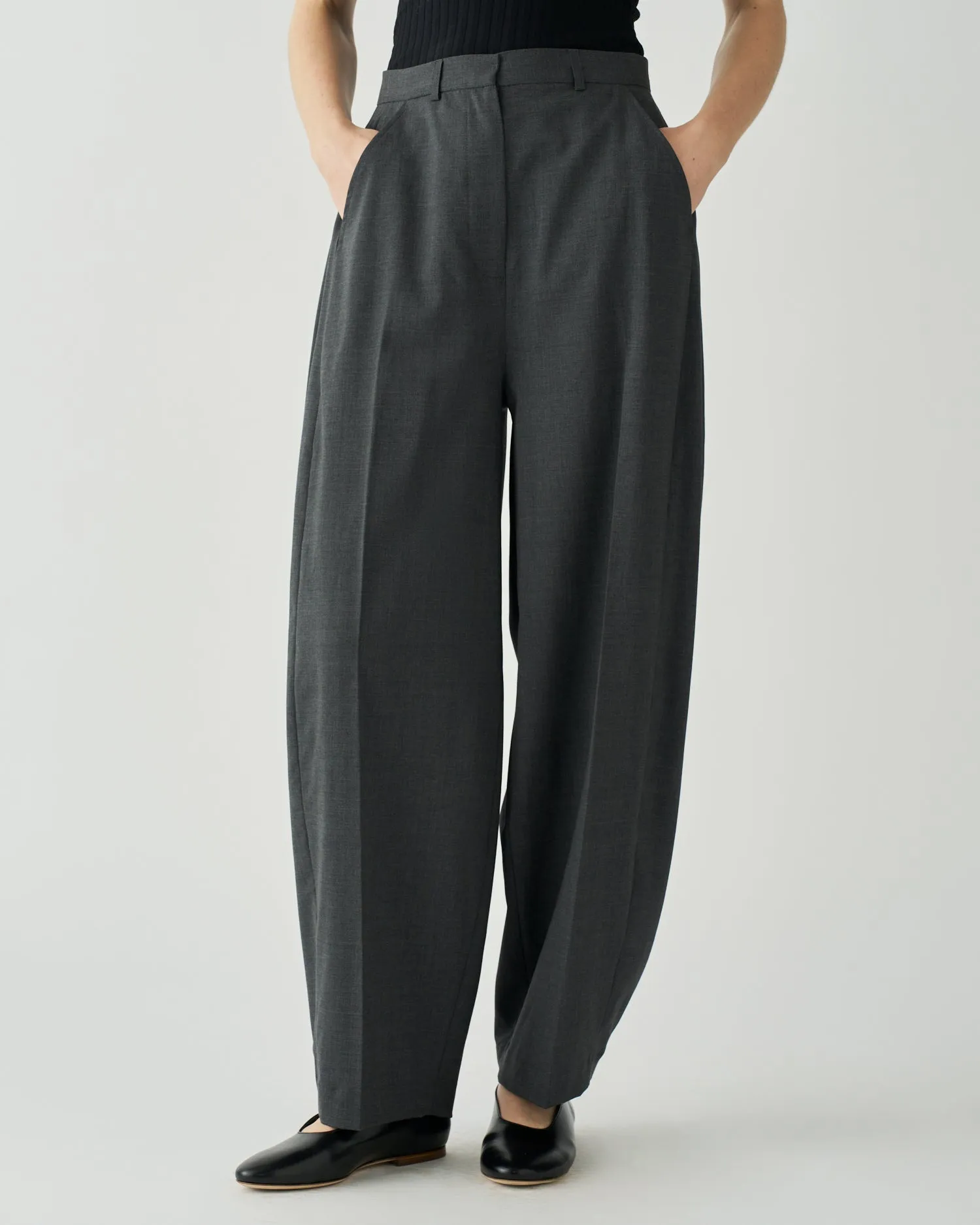 Sidney Trousers Wool Suiting Charcoal sold by Rejina Pyo product image thumbnail 3