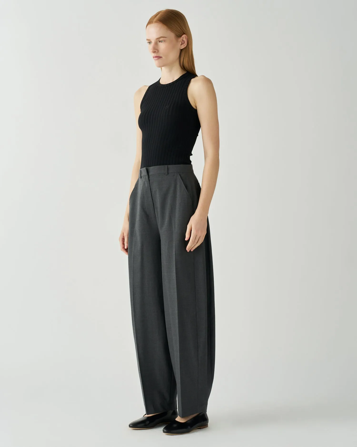 Sidney Trousers Wool Suiting Charcoal sold by Rejina Pyo product image thumbnail 2