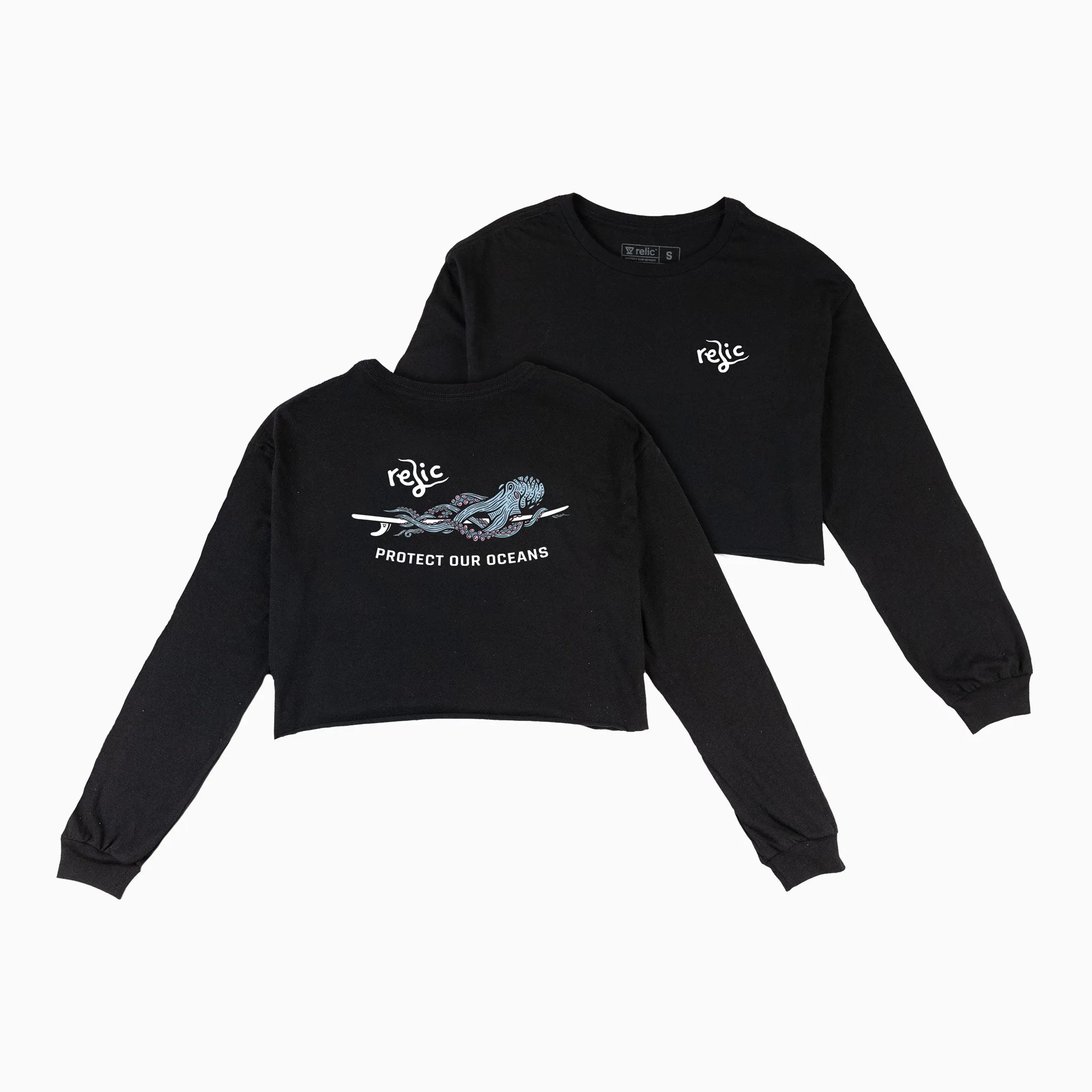 Women's Surf Octo LS Crop Top sold by Relic
