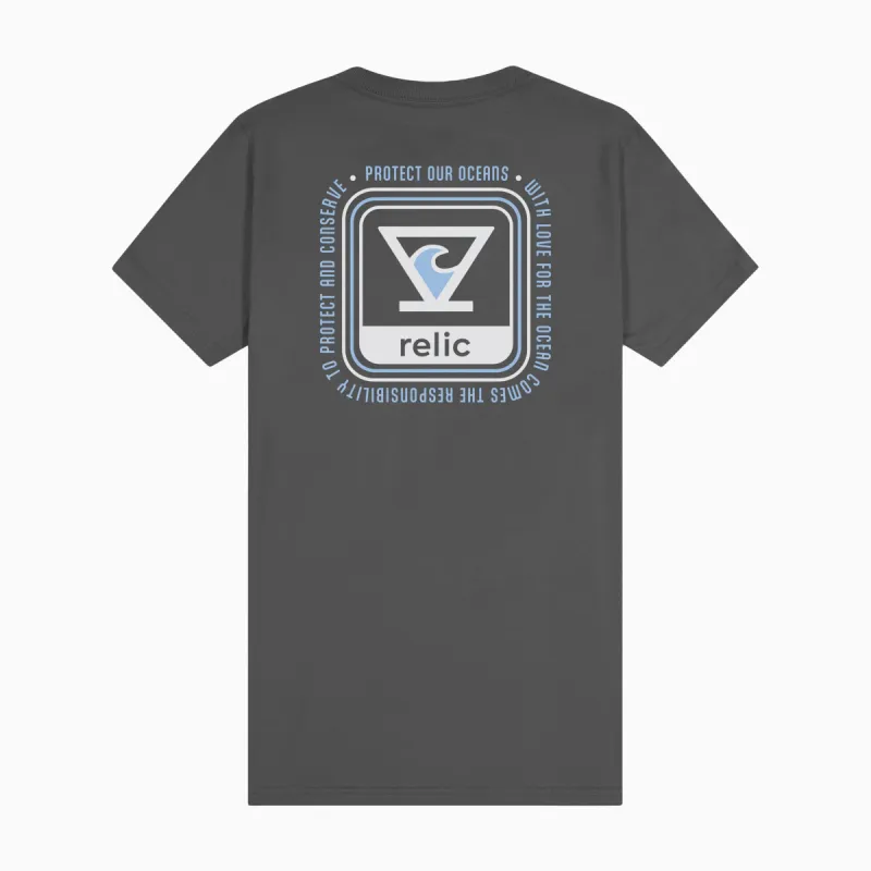 BlueWave Tee - Charcoal Organic sold by Relic