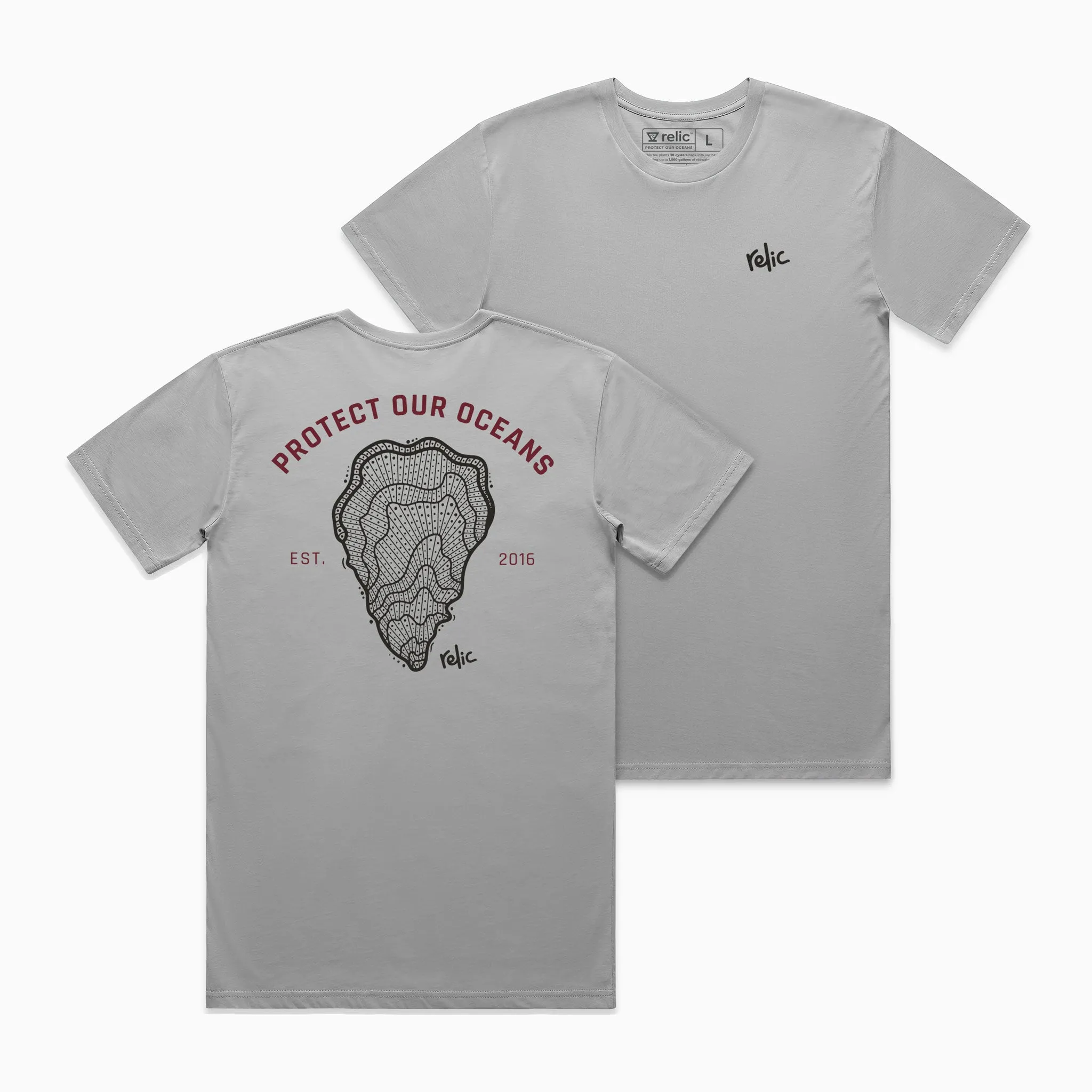 Oyster Tee - Grey sold by Relic product image thumbnail 3