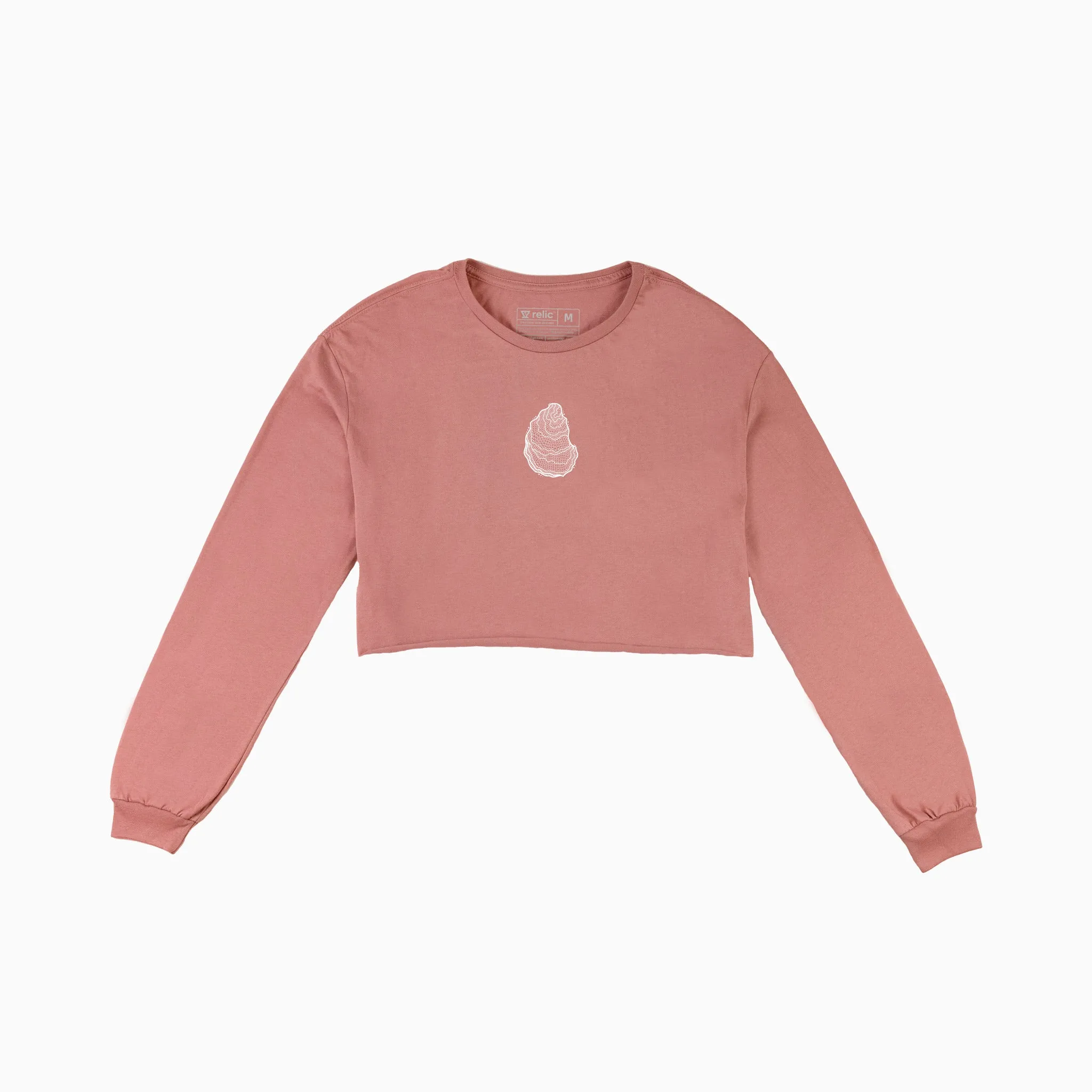 Women's Oyster LS Crop Top sold by Relic