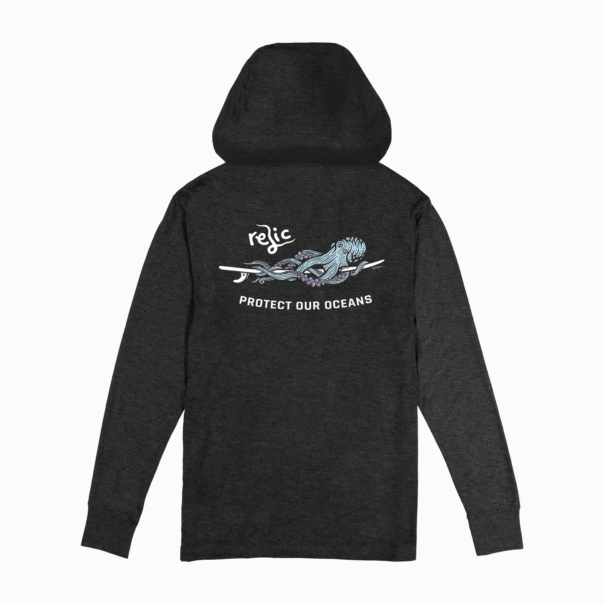 SurfOcto Thin Hoodie - Black sold by Relic