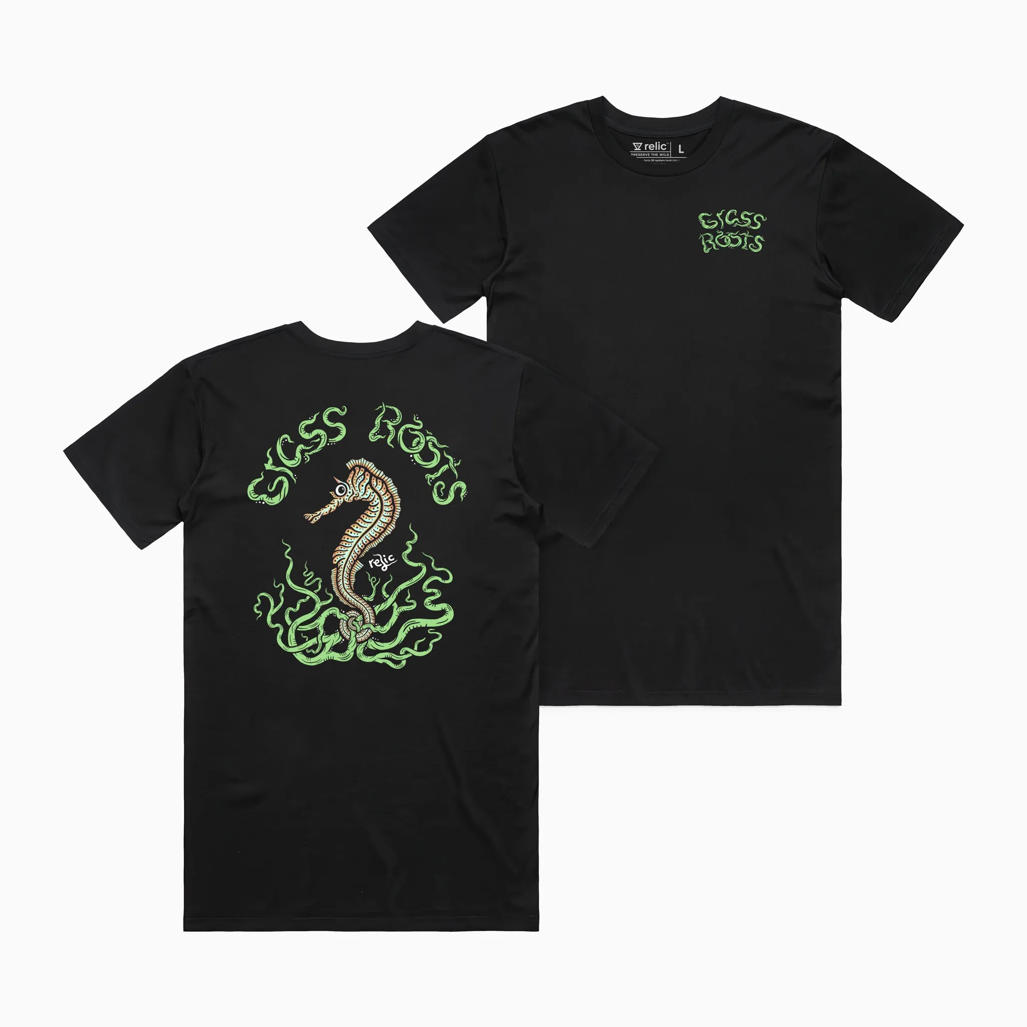 Grass Roots Tee - Black sold by Relic
