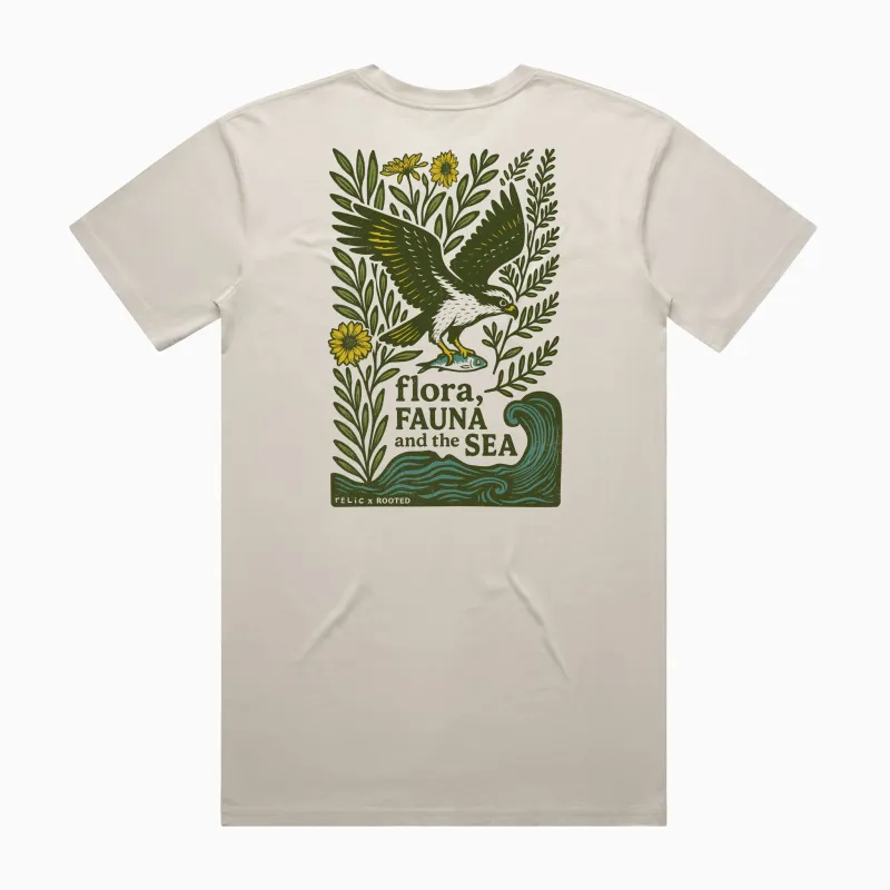 Flora, Fauna, and The Sea Tee - Natural sold by Relic