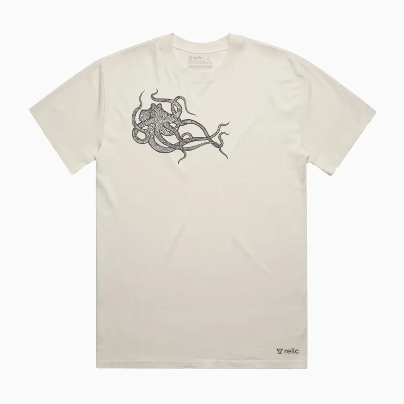 Heavy Octopus Tee - Ivory sold by Relic