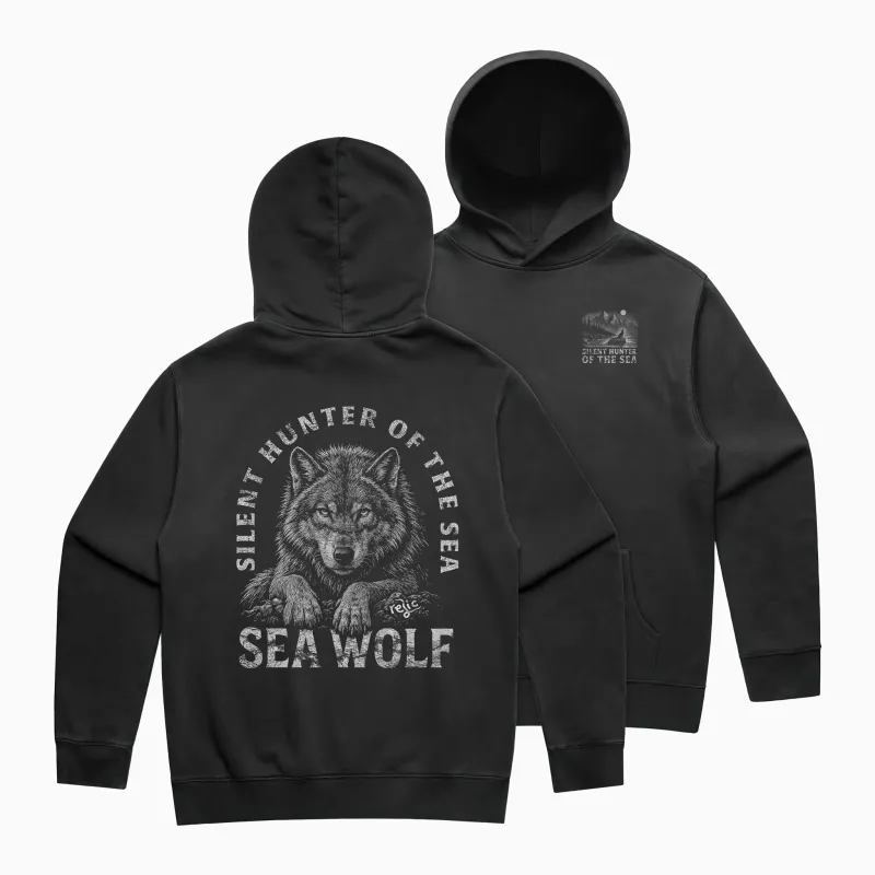 Recycled Silent Hunter of The Sea Hoodie - Faded Black sold by Relic