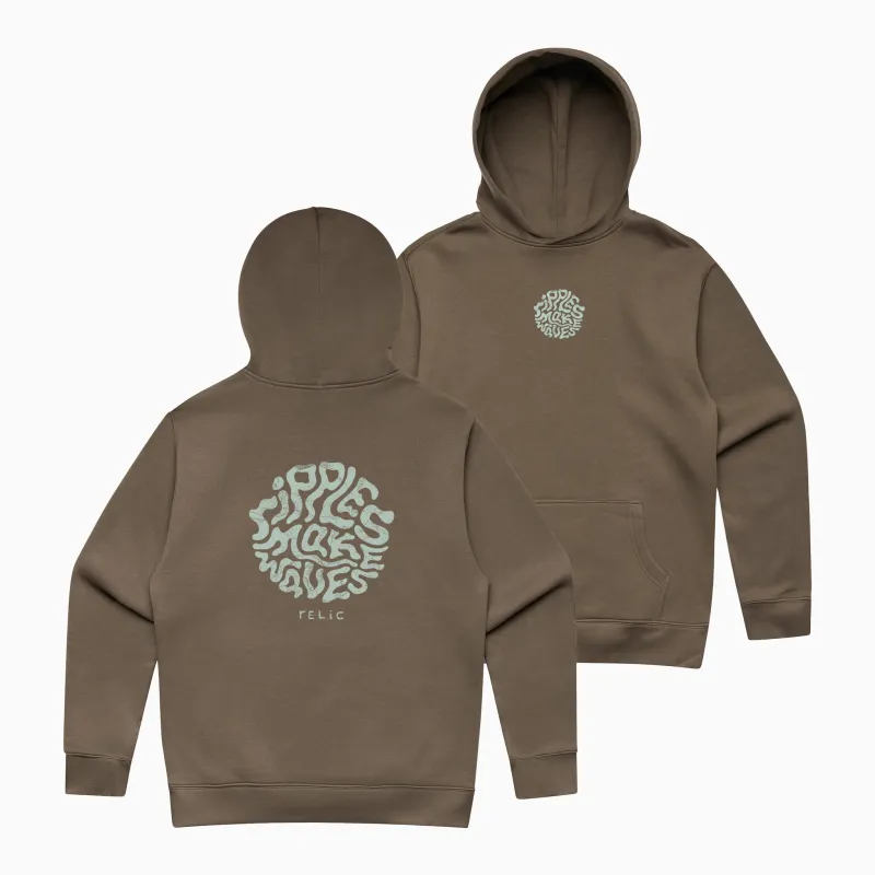 Recycled Ripples Make Waves Hoodie - Mudrock sold by Relic