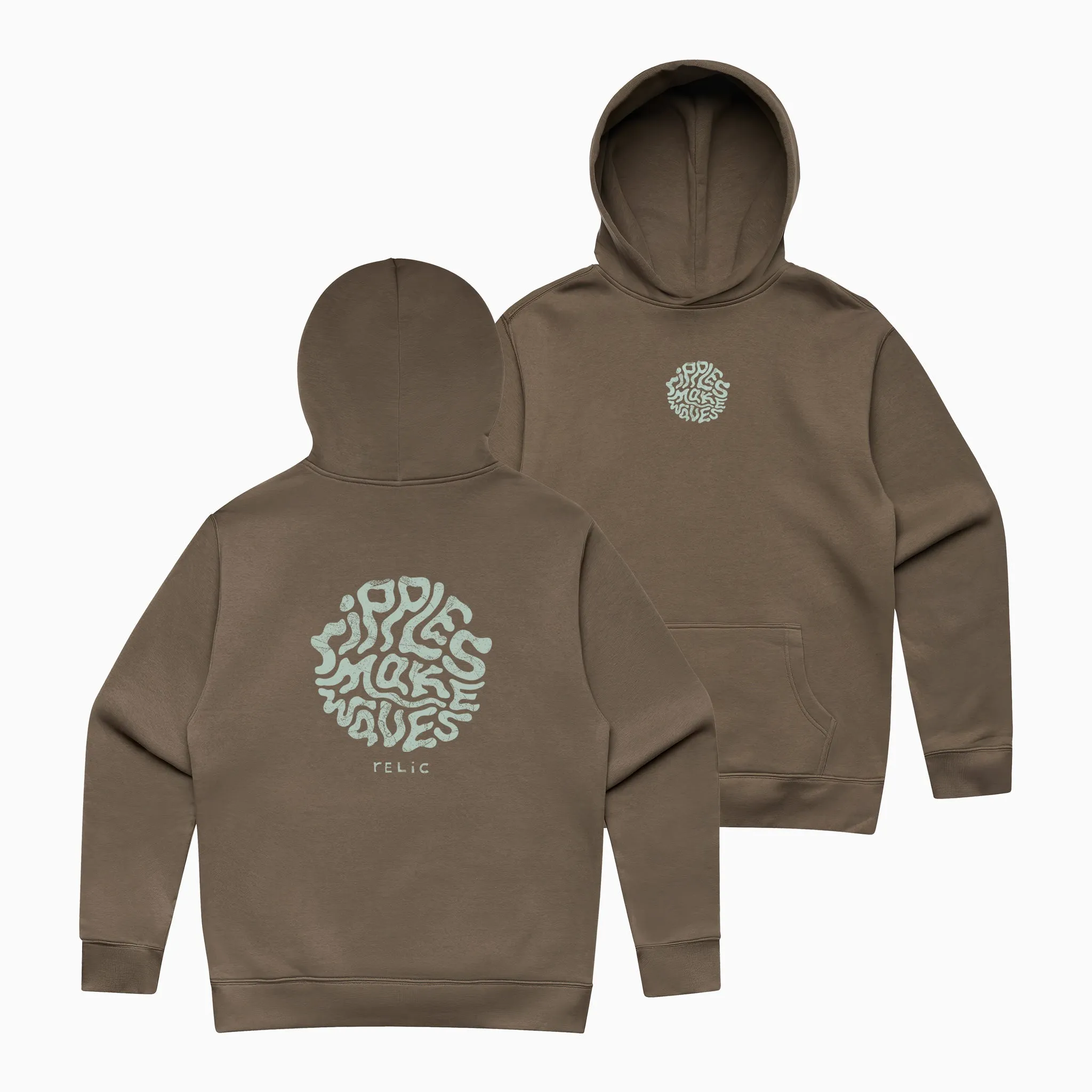 Recycled Ripples Make Waves Hoodie - Mudrock sold by Relic