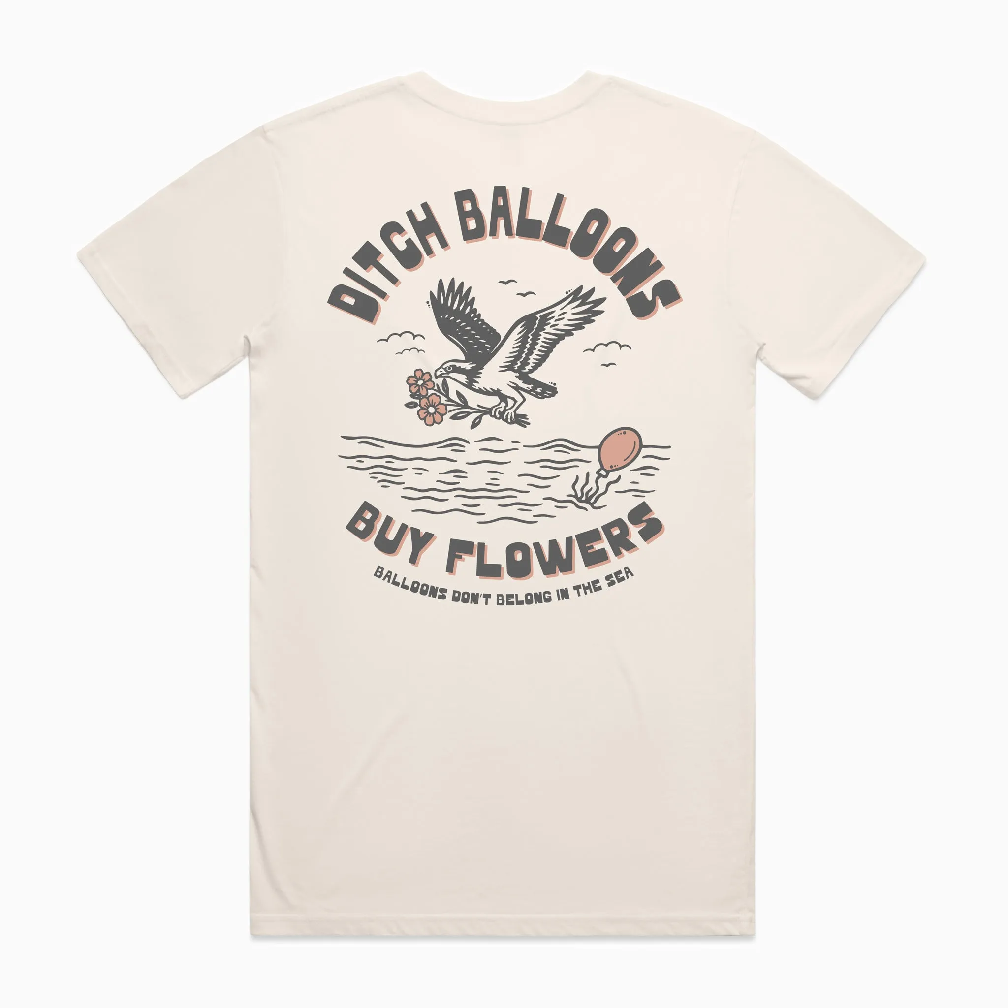 Ditch Balloons, Buy Flowers Tee - Cream sold by Relic product image thumbnail 2