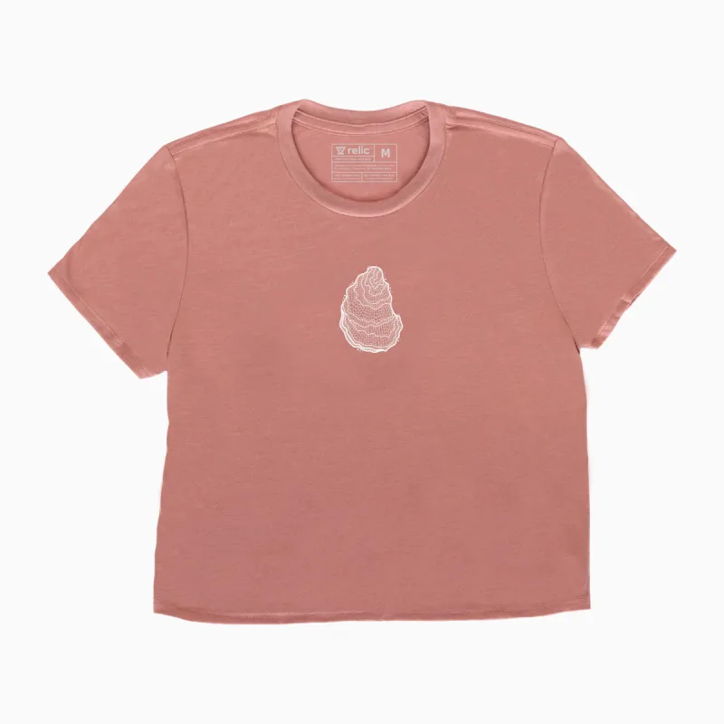 Women's Oyster Crop Top sold by Relic