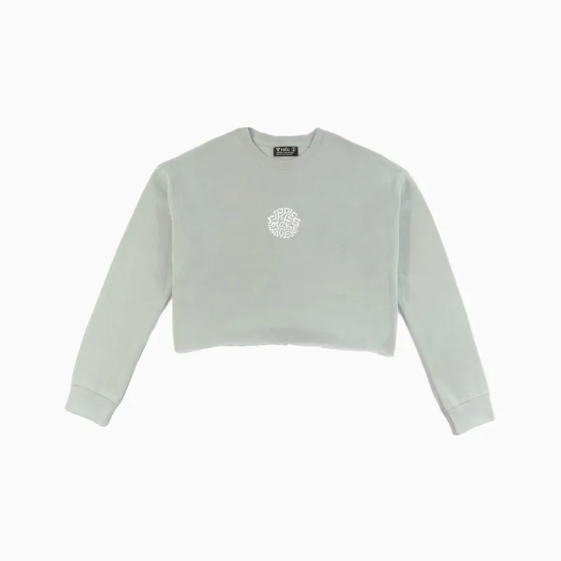 Ripples Make Waves Crop Top - Sage sold by Relic