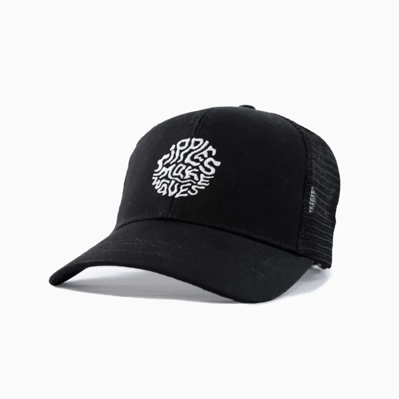 Ripples Make Waves Eco Trucker - Black sold by Relic