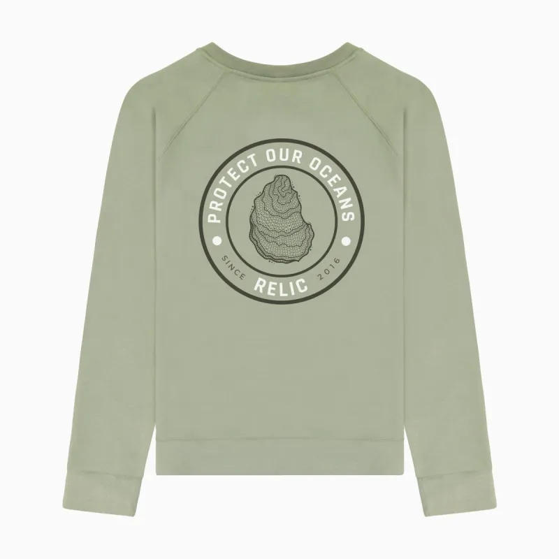 Oyster Crewneck - Sage sold by Relic