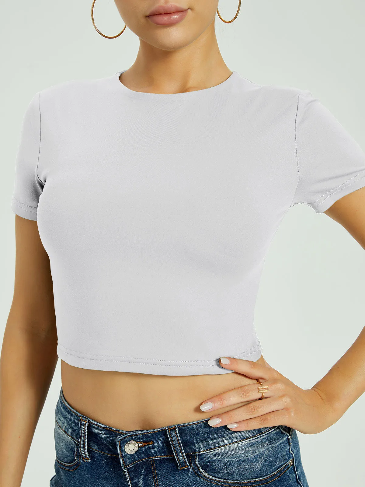 Power Pose Crop Top sold by ReoRia product image thumbnail 3
