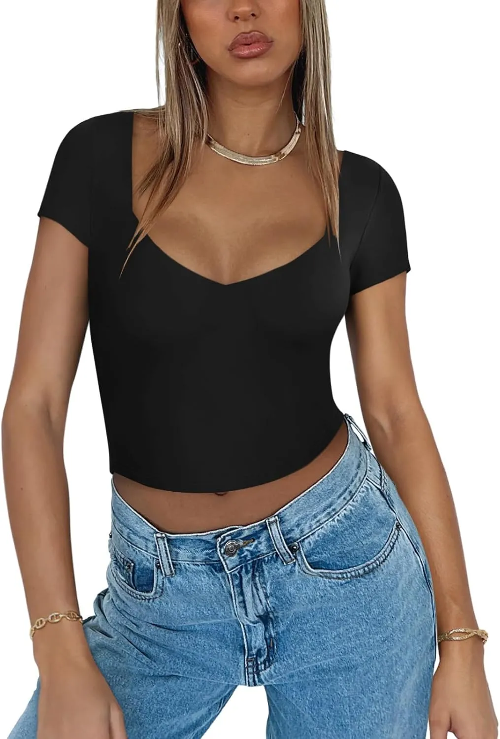 Mirage Siren V Neck Cropped Top sold by ReoRia product image thumbnail 5