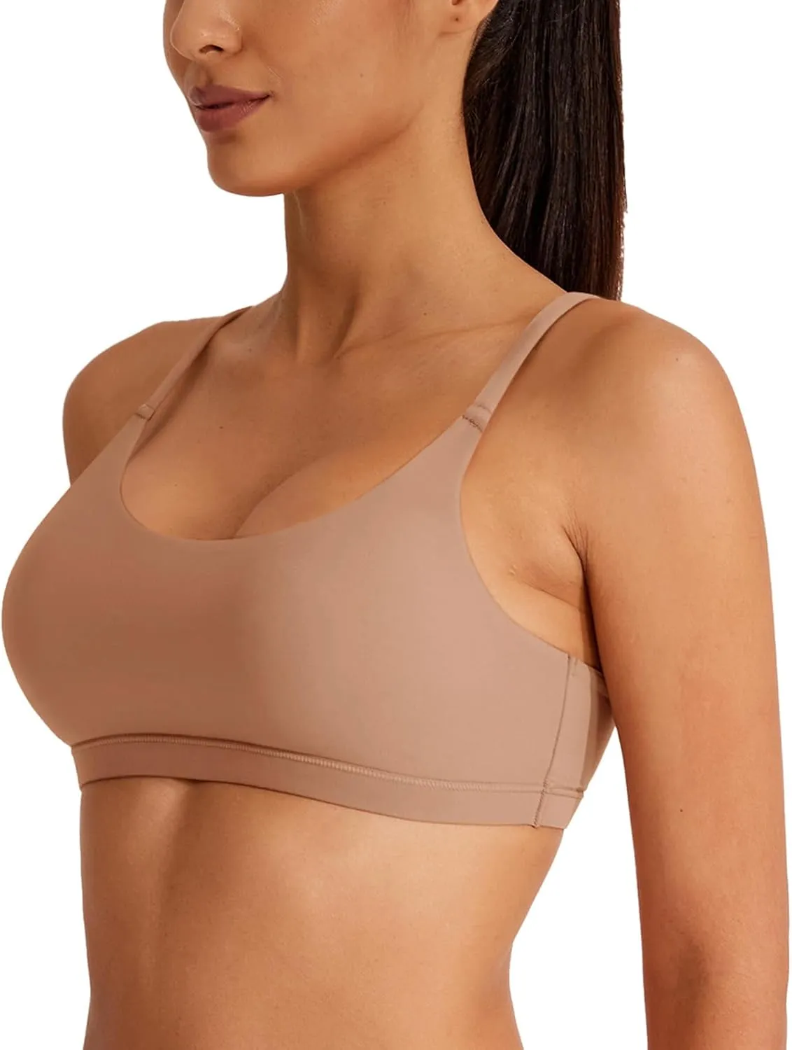 REORIA Womens Racerback Scoop Neck Halter Wireless No Padded Comfortable Sleep Bralettes Bras for Women Sienna Medium- sold by ReoRia product image thumbnail 4