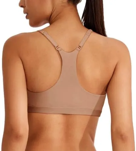 REORIA Womens Racerback Scoop Neck Halter Wireless No Padded Comfortable Sleep Bralettes Bras for Women Sienna Medium- sold by ReoRia product image thumbnail 2