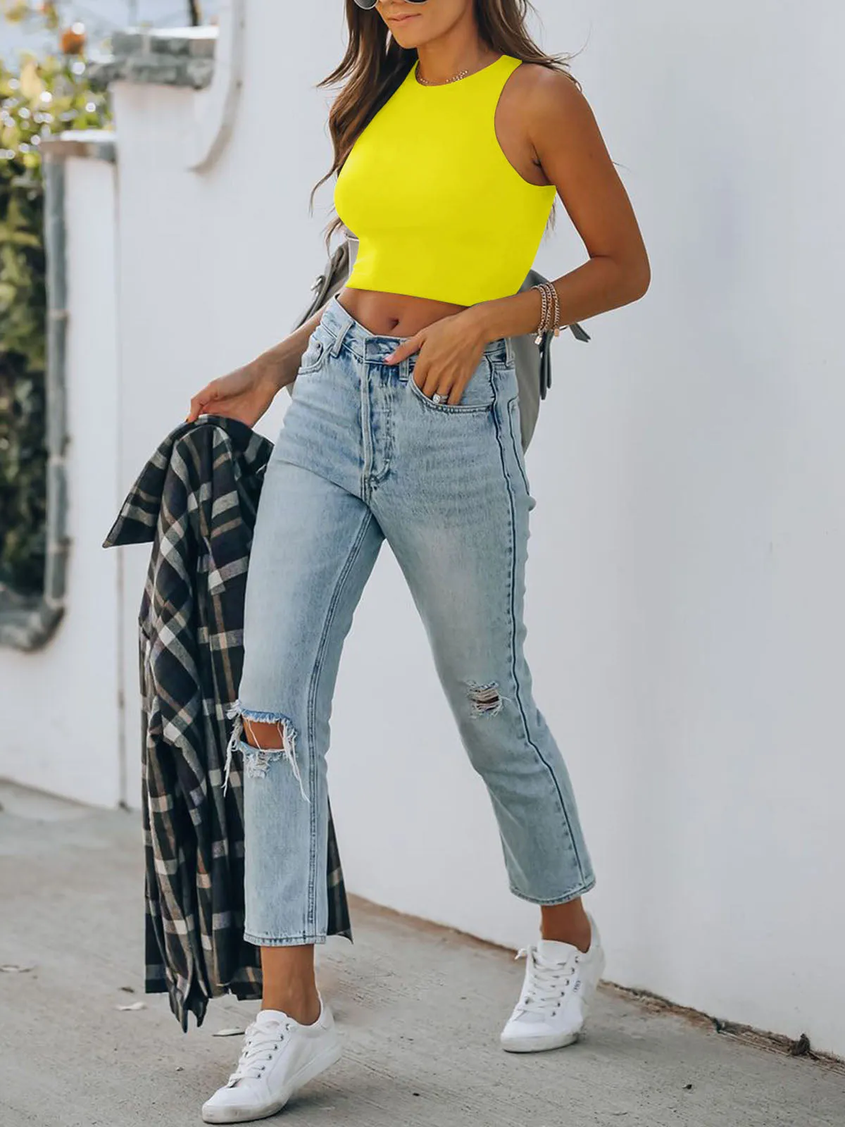 Fashionista’s Dream Crop Top-Yellow sold by ReoRia product image thumbnail 4