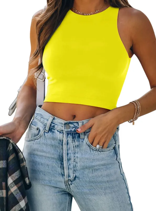Fashionista’s Dream Crop Top-Yellow sold by ReoRia
