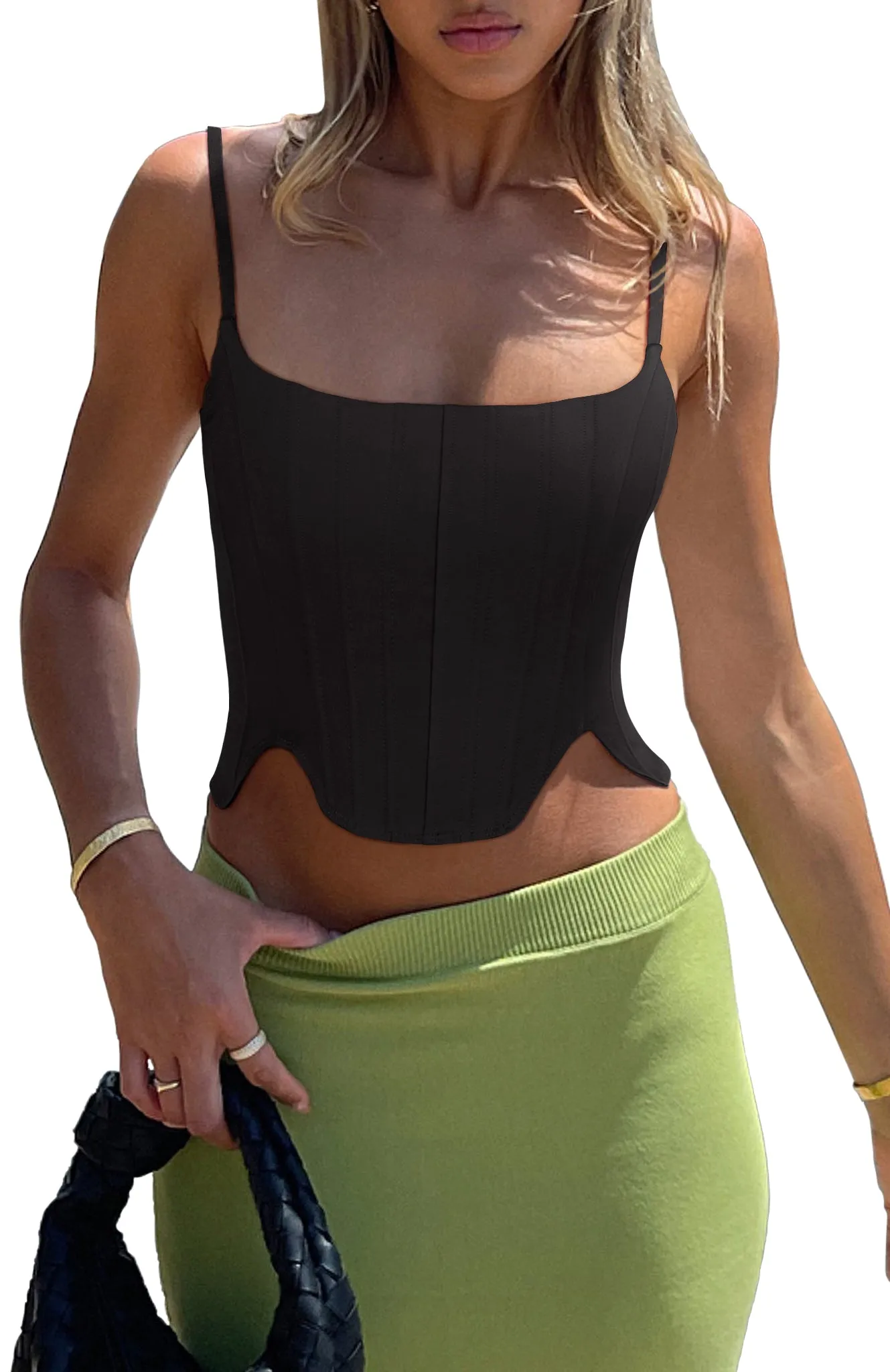 Sculpted Grace Spaghetti Strap Top sold by ReoRia product image thumbnail 5