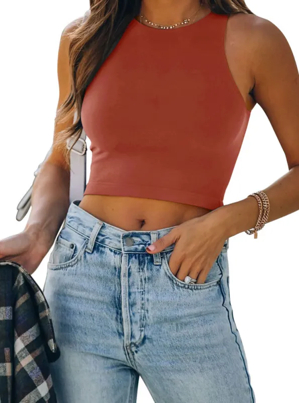 Fashionista’s Dream Crop Top-Rusty Red sold by ReoRia