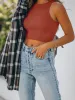 Fashionista’s Dream Crop Top-Rusty Red sold by ReoRia