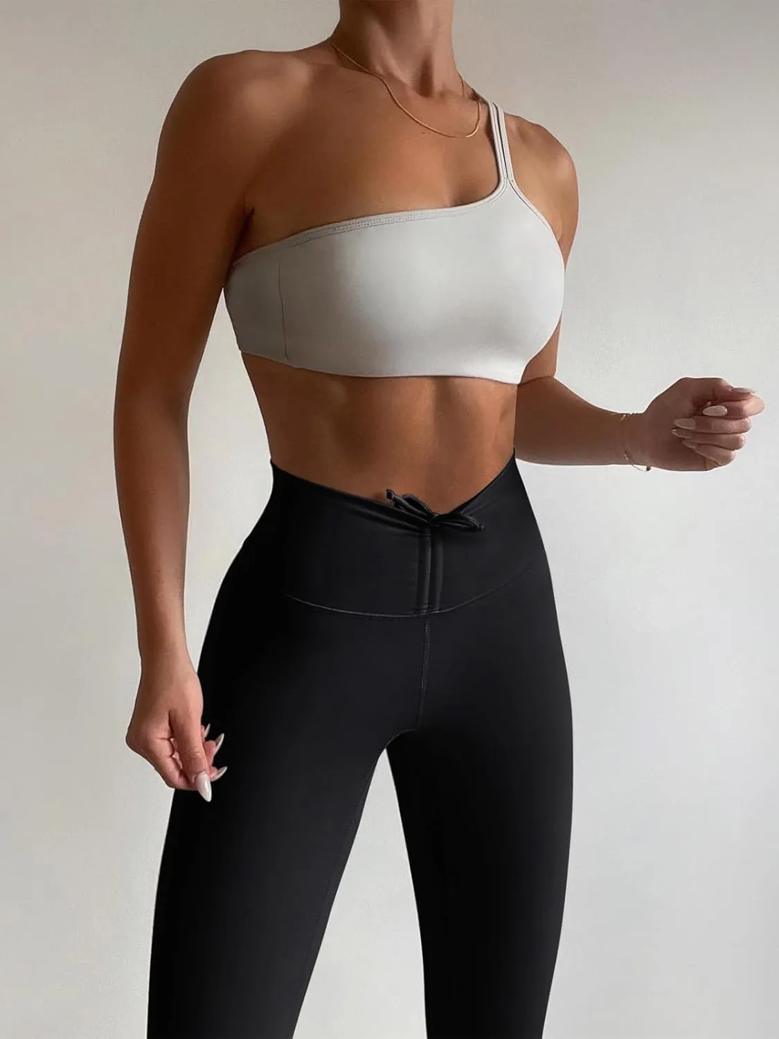 REORIA Workout Leggings for Women 25 Inches - High Waisted 7/8 Adjustable Drawstring Stretchy Yoga Pants sold by ReoRia product image thumbnail 5