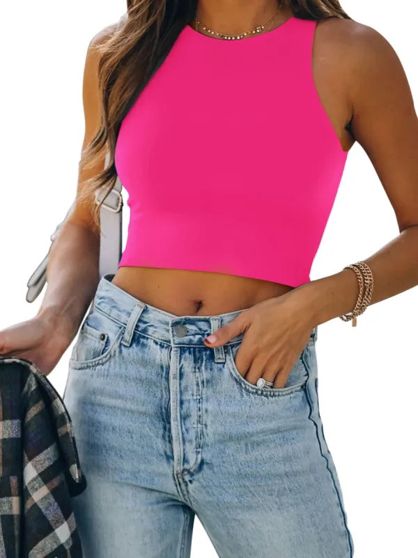 Fashionista’s Dream Crop Top-Neon Pink sold by ReoRia