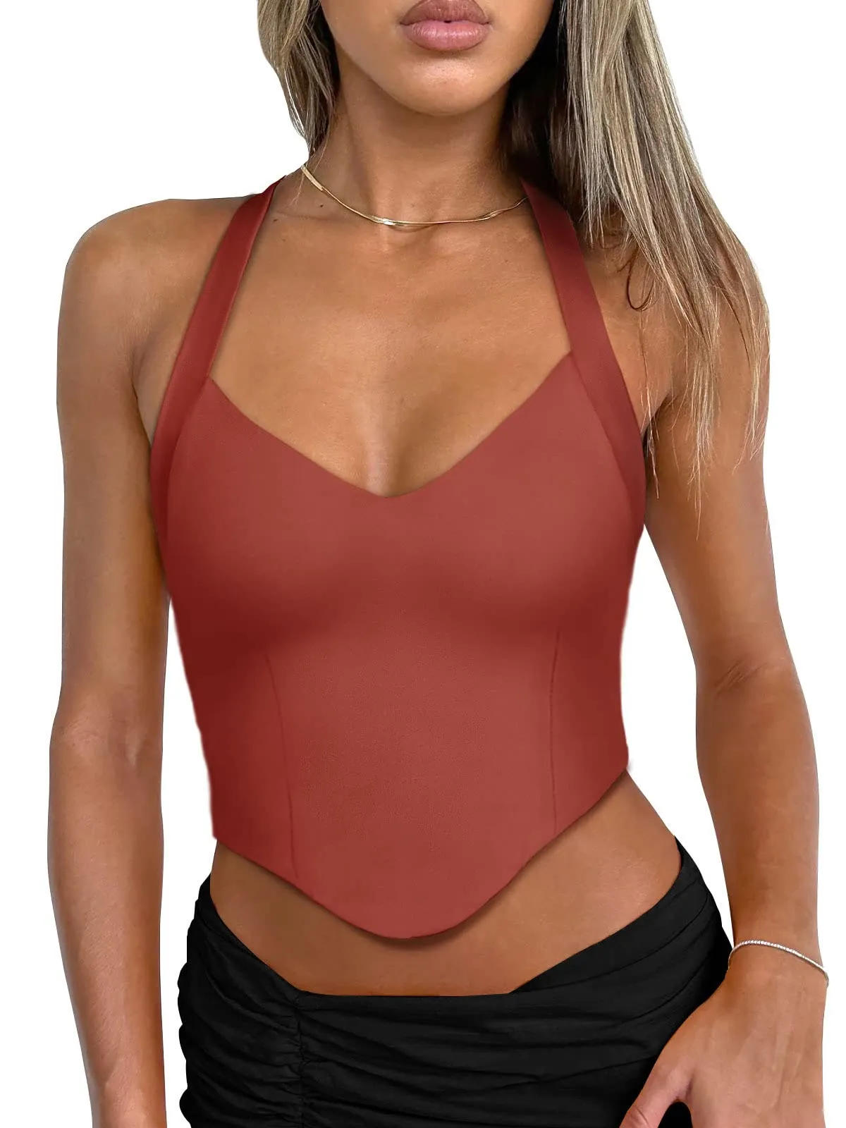 Radiant Poise Halter Corset Top sold by ReoRia product image thumbnail 4