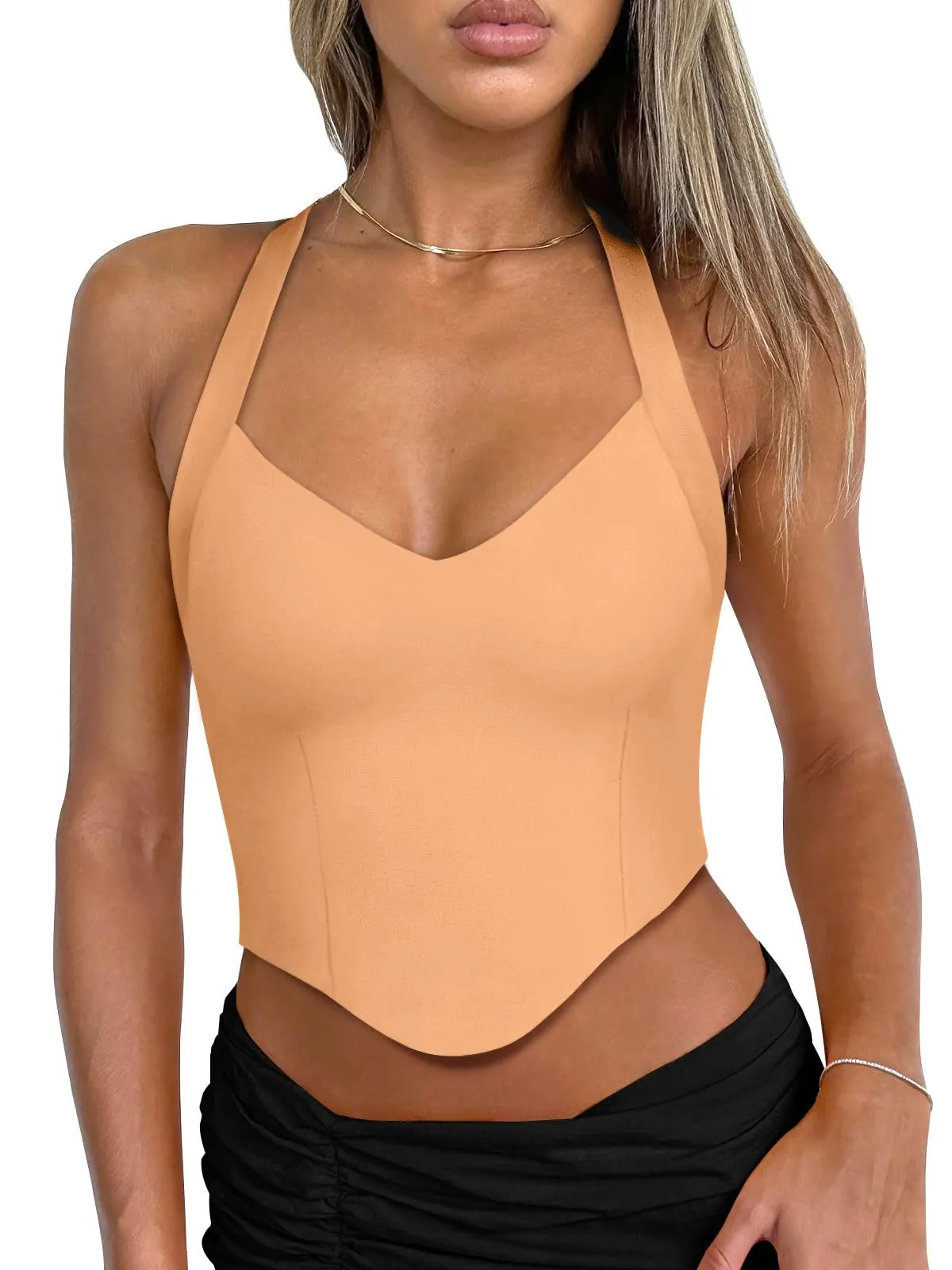 Radiant Poise Halter Corset Top sold by ReoRia