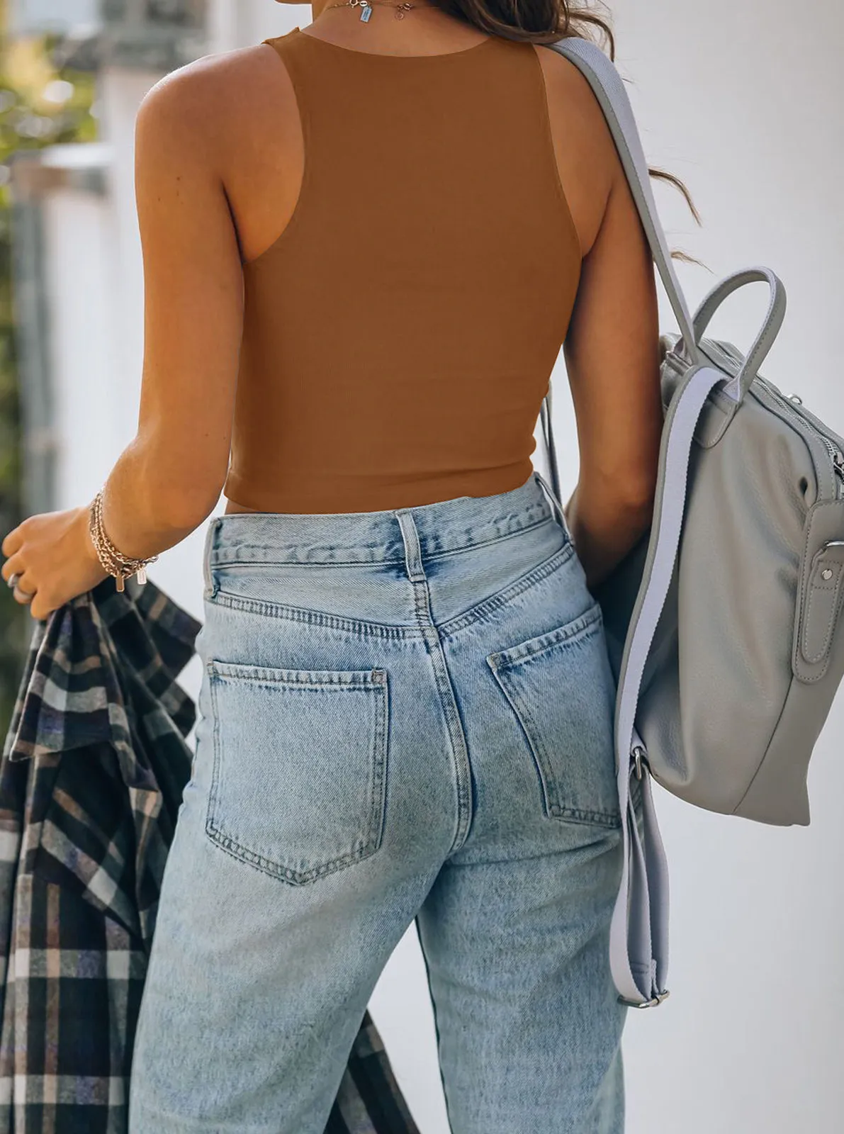 Fashionista’s Dream Crop Top-Brown sold by ReoRia product image thumbnail 3