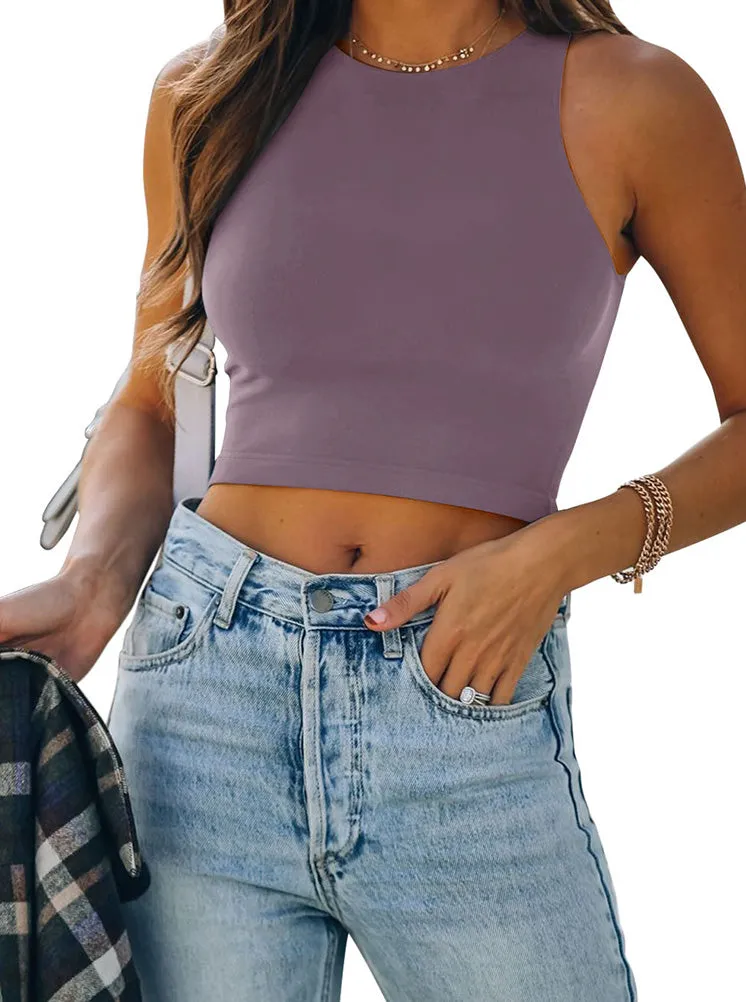 Fashionista’s Dream Crop Top-Grey Purple sold by ReoRia