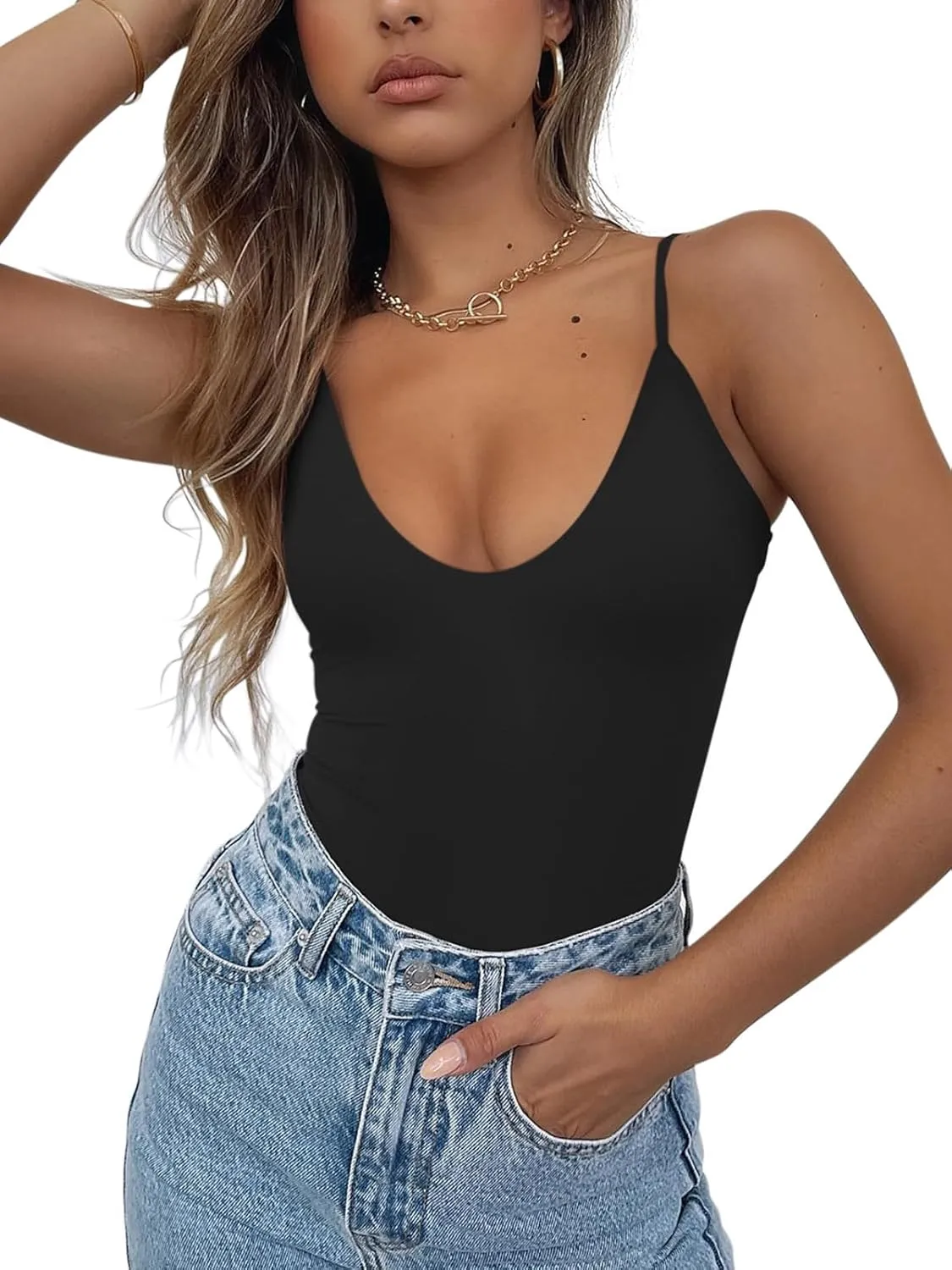 Sleek Desire Spaghetti Strap Bodysuit sold by ReoRia product image thumbnail 5