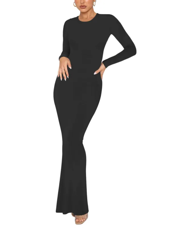 Minimalist Long Sleeve Mermaid Dress sold by ReoRia