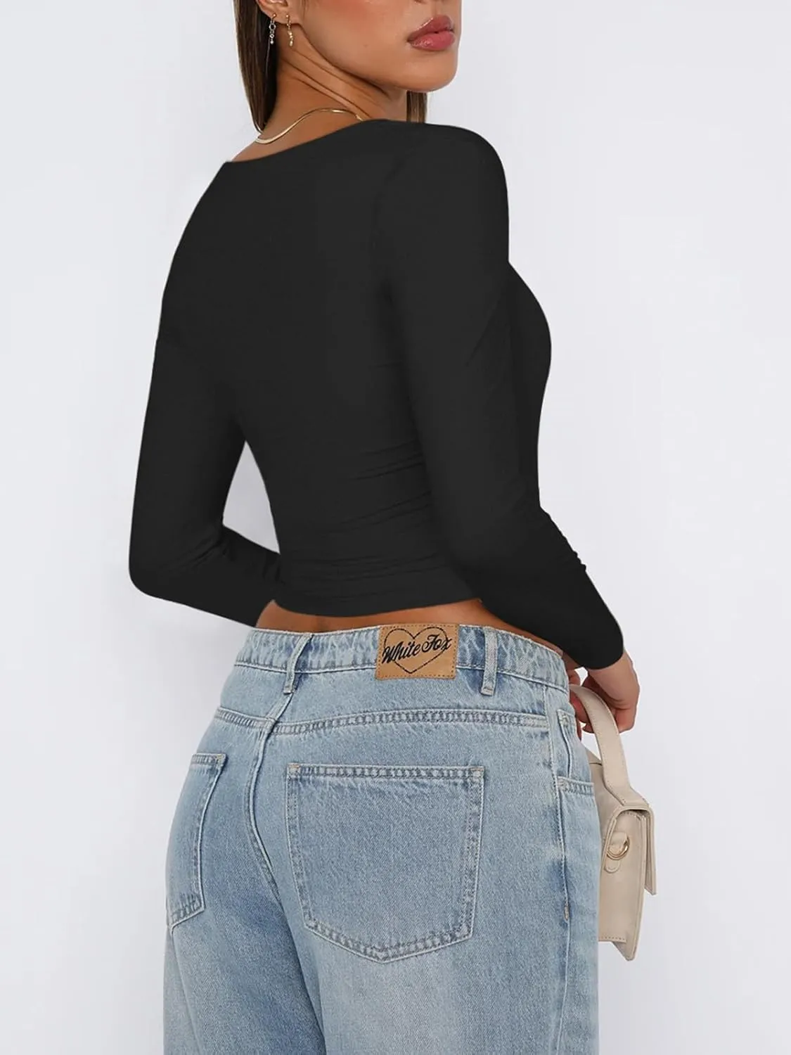 Midnight Horizon Square Neck Crop Top sold by ReoRia product image thumbnail 4