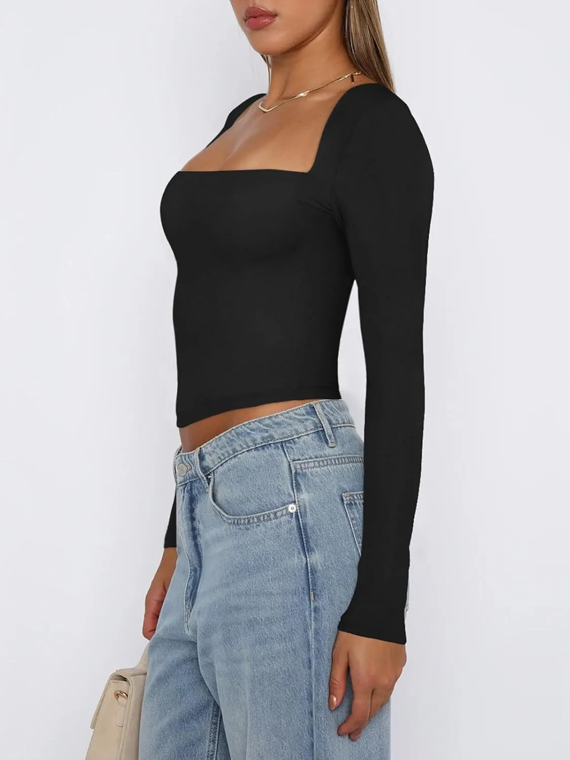 Midnight Horizon Square Neck Crop Top sold by ReoRia product image thumbnail 3
