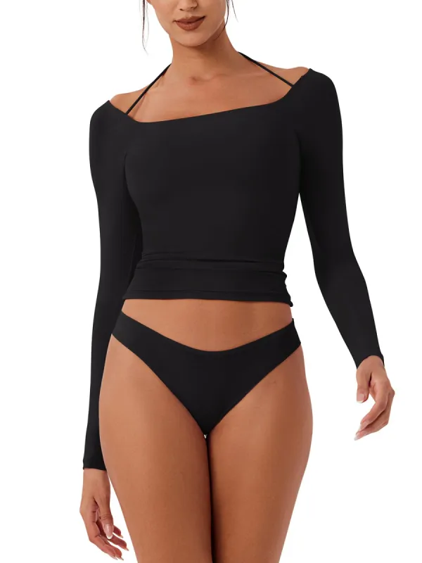 Luxe Reversible Square Neck Crop Top sold by ReoRia