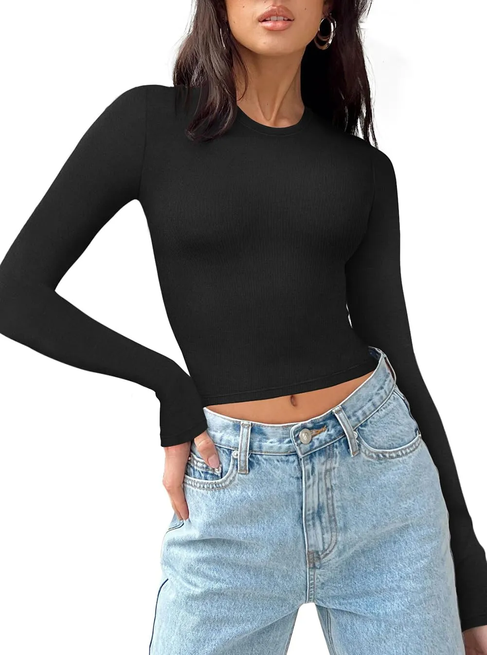 Celestial Vibes Ribbed Crop Top sold by ReoRia