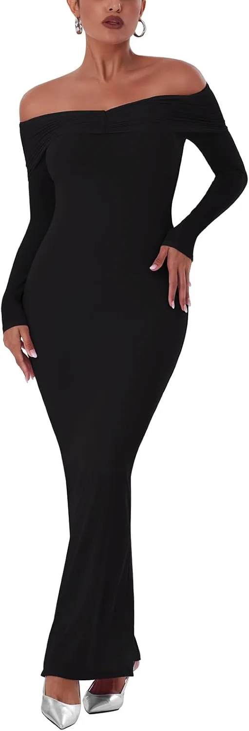 Strapless Off-Shoulder Reversible Neckline Double Layer Mermaid Dress sold by ReoRia product image thumbnail 2