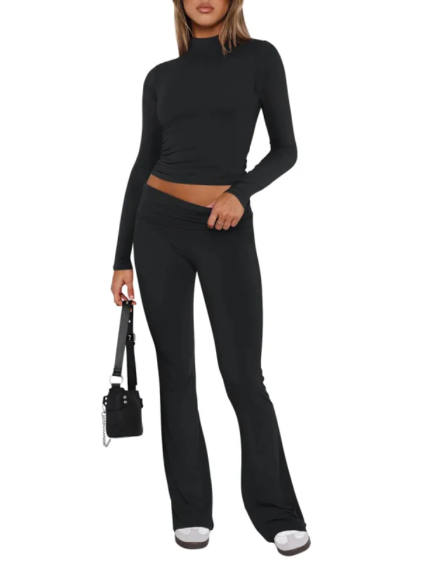 Elevate Your Style Cropped Long Sleeve Set sold by ReoRia