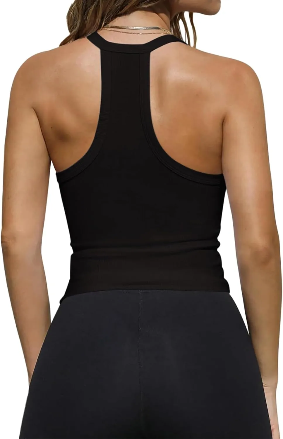 Sleeveless Racerback Crop Tank Top sold by ReoRia product image thumbnail 4