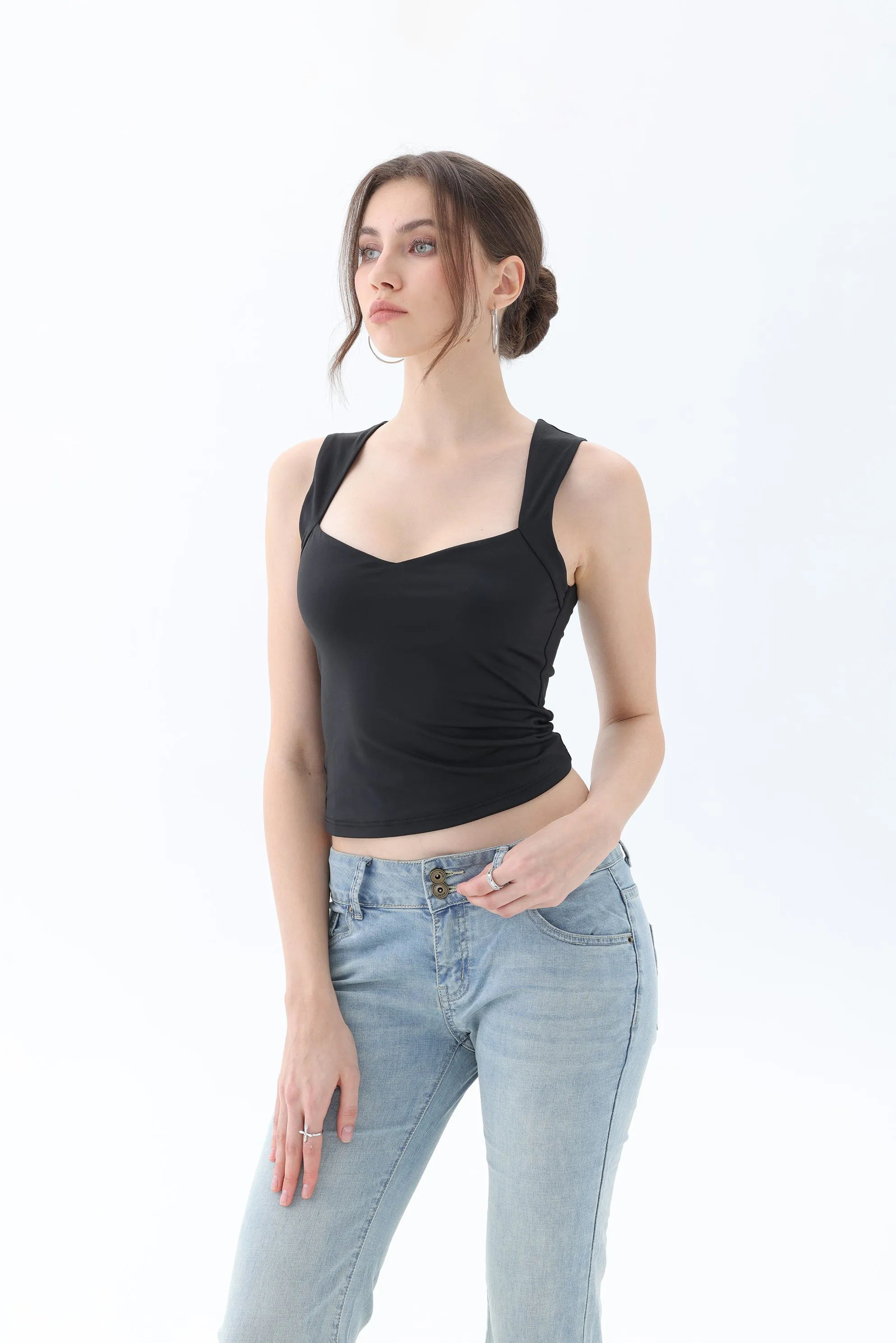 Basic Tees Slim Fit Crop Top sold by ReoRia