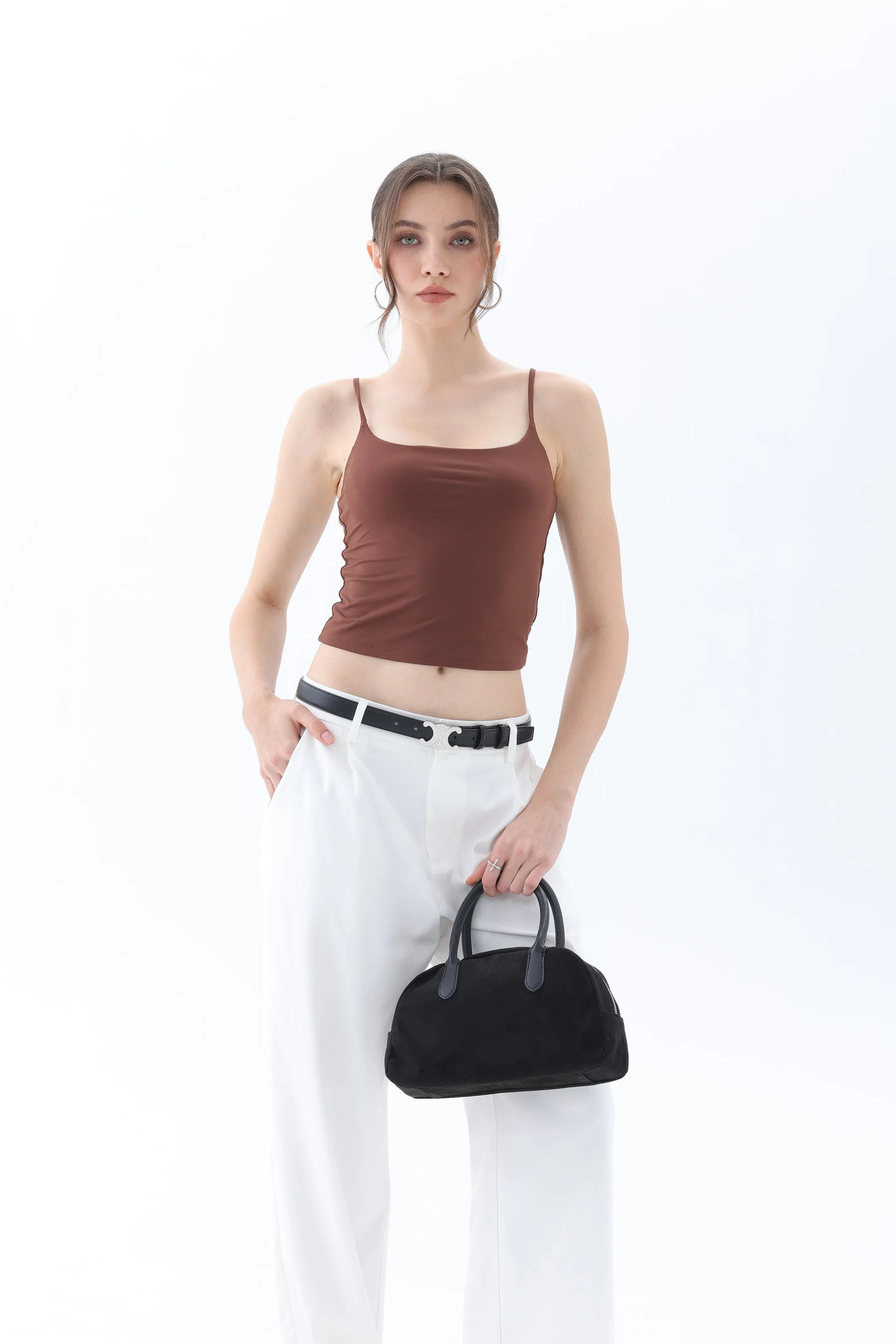 Square Neck Sleeveless Y2K Sexy Crop Top sold by ReoRia