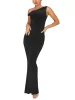 One Shoulder Sleeveless Maxi Dresses sold by ReoRia