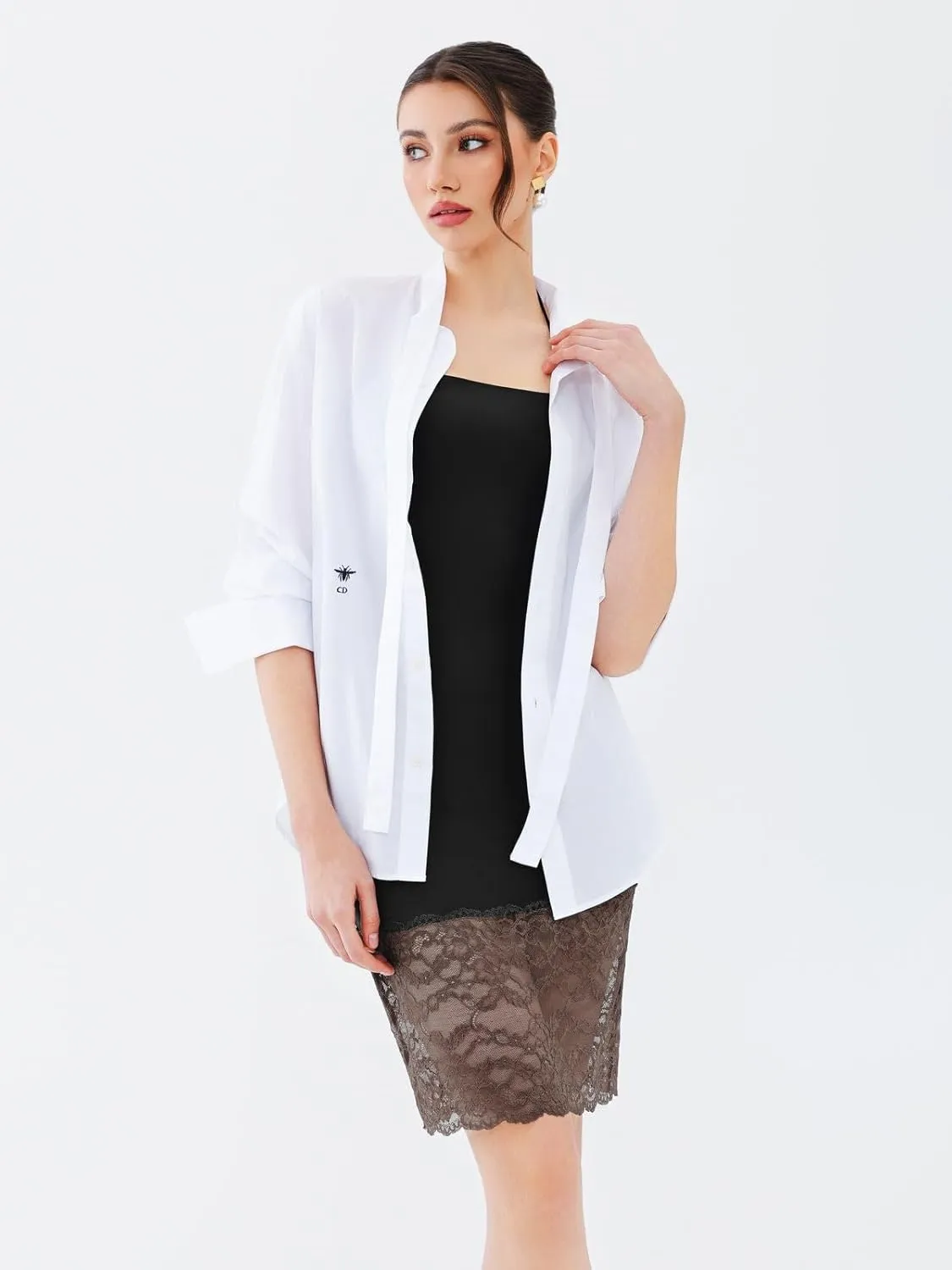 Strapless Lace Trim Bodycon Dress sold by ReoRia product image thumbnail 5