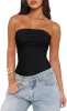 Strapless Ruched Tube Bodysuit sold by ReoRia