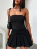 Strapless Ruched Tube Bodysuit sold by ReoRia