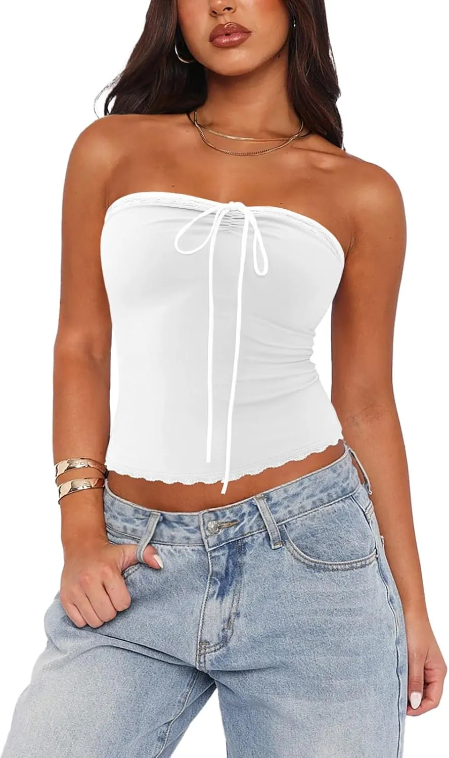 Y2K Cute Tube Top sold by ReoRia product image thumbnail 5